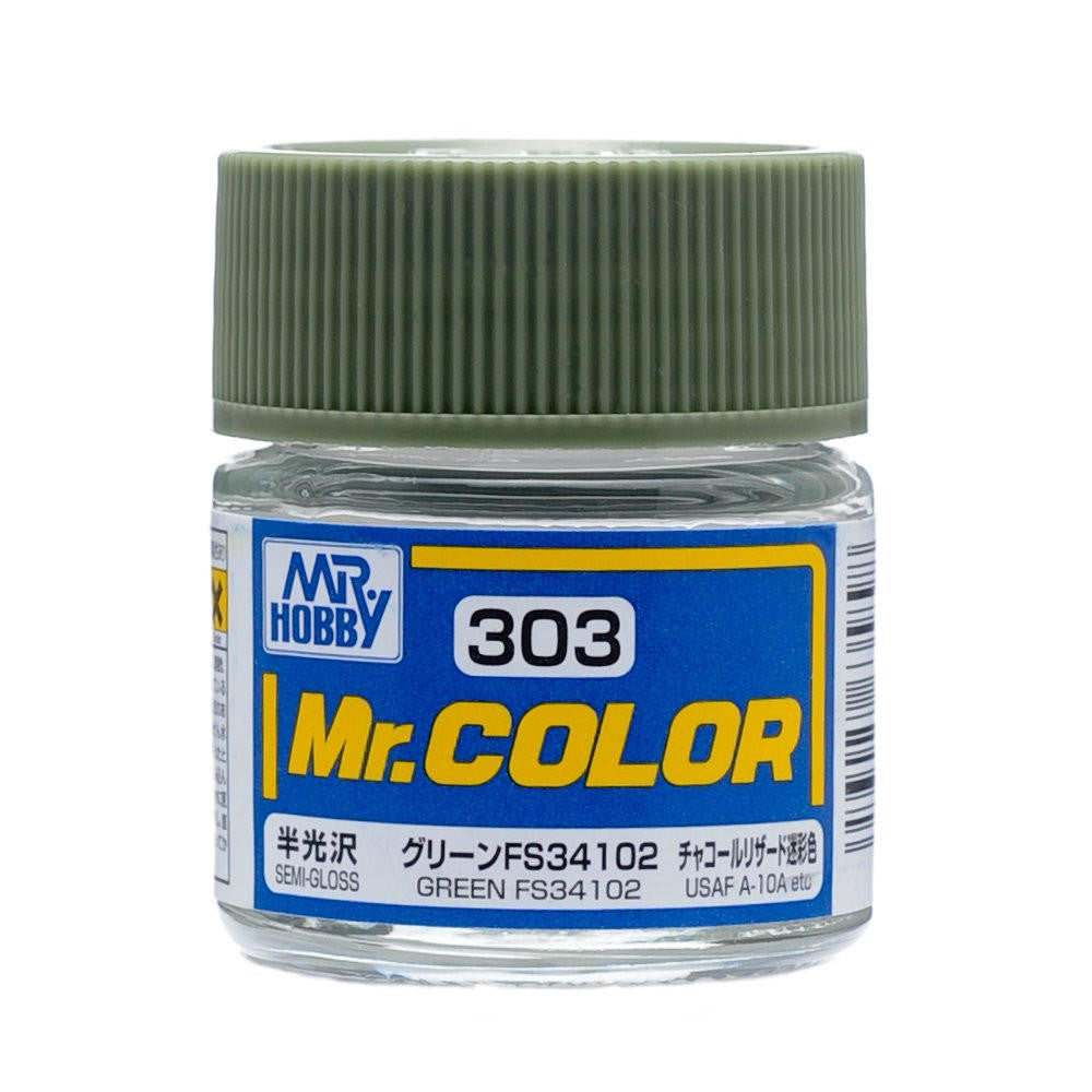Gunze Sangyo Semi-Gloss Medium Green FS34102 Mr.Color 10ml C303